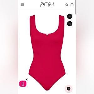 NWOT Rat boi red bodysuit